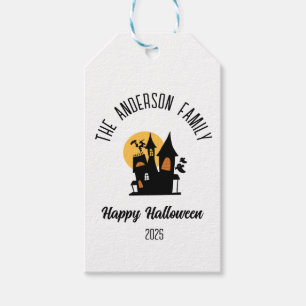 Halloween Scary Haunted House Personalized Name Gift Tags