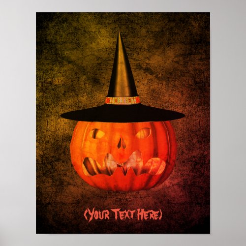 Halloween Scary Jack O Lantern Personalized  Poster