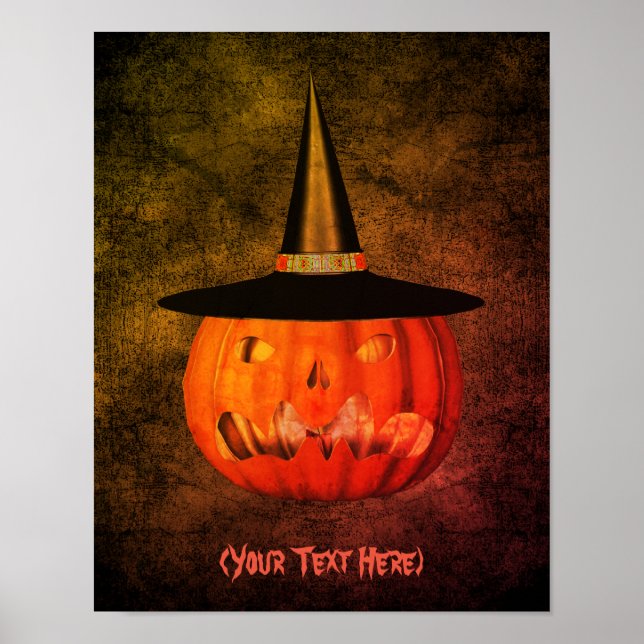 Halloween Scary Jack O Lantern Personalized  Poster (Front)