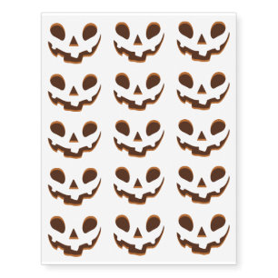 Halloween Scary Jack O' Lantern Temporary Tattoos