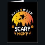 Halloween Scary Night Birthday Card<br><div class="desc">Halloween Scary Night Birthday</div>