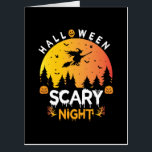 Halloween Scary Night Birthday Card<br><div class="desc">Halloween Scary Night Birthday</div>