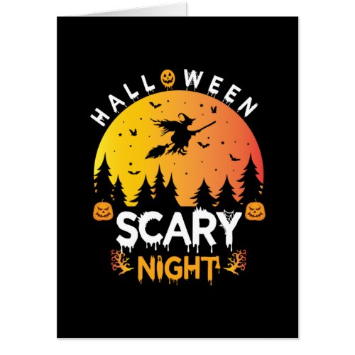 Halloween Scary Night Birthday Card