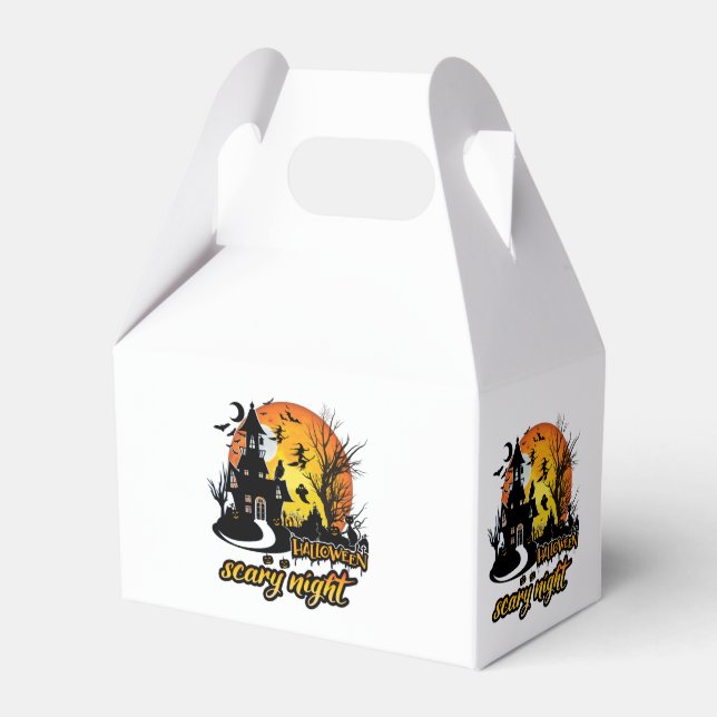 Halloween Scary Night Favor Boxes (Front Side)