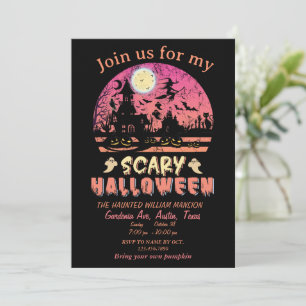Halloween Scary Night Party Planner Invitation