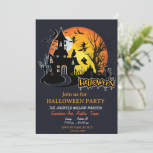 Halloween Scary Night Planner Party  Invitation