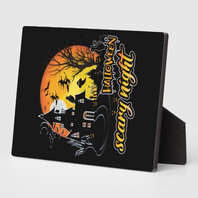 Halloween Scary Night Plaque (Side)