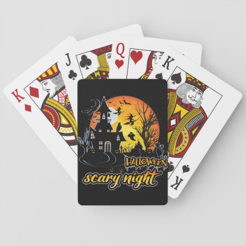 Halloween Scary Night Playing Cards