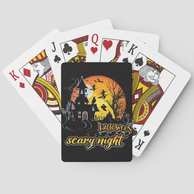 Halloween Scary Night Poker Cards (Back)