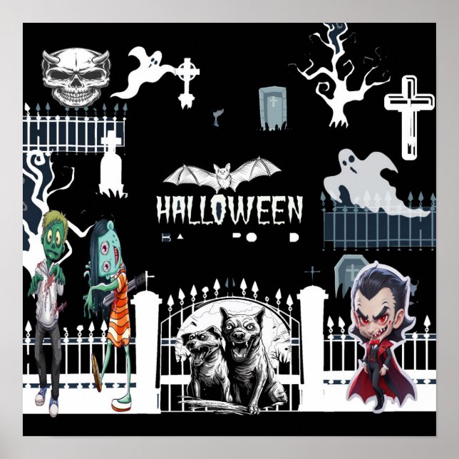 Halloween Scary Night Poster (Front)