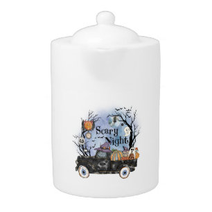 Halloween Scary Night Teapot