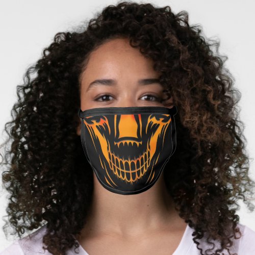 Halloween scary Orange skull face mask