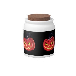 Halloween Scary Pumpkin Candy Jar