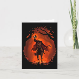 Halloween Scary Pumpkin Headless Horseman  Card