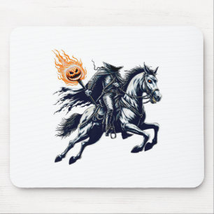 Halloween Scary Pumpkin Headless Horseman  Mouse Pad