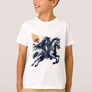 Halloween Scary Pumpkin Headless Horseman  T-Shirt