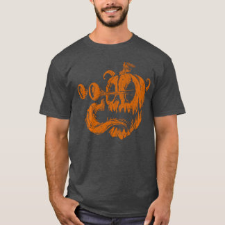 Halloween scary pumpkin Horror Halloween Autumn re T-Shirt