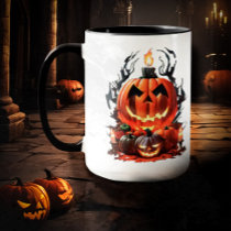 Halloween Scary Pumpkin Mug