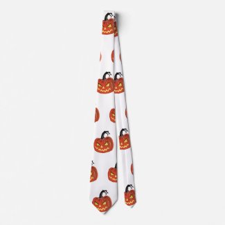 Halloween Scary Pumpkin Neck Tie