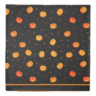 Halloween Scary Pumpkins Jack-o'-Lantern Pattern Duvet Cover