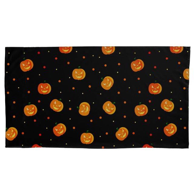 Halloween Scary Pumpkins Jack-o'-Lantern Pattern  Pillow Case (Front-Left)