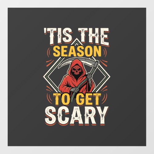 Halloween Scary Reaper Vintage Design Floor Decals