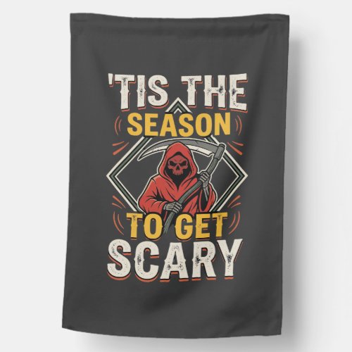 Halloween Scary Reaper Vintage Design House Flag