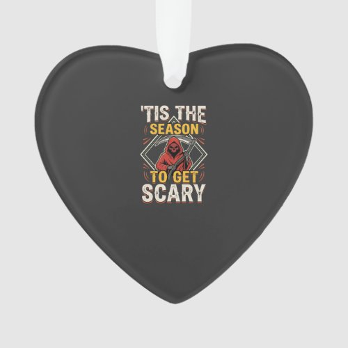 Halloween Scary Reaper Vintage Design Ornament