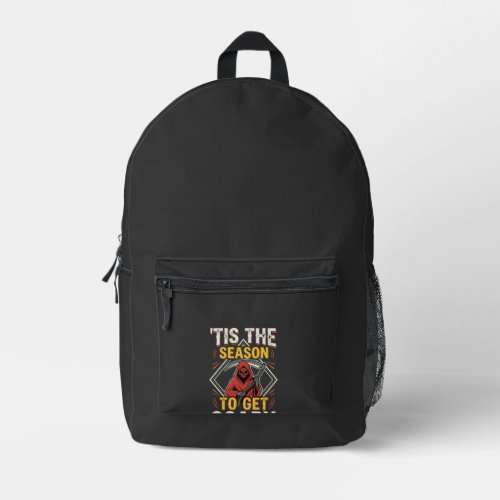 Halloween Scary Reaper Vintage Design Printed Backpack