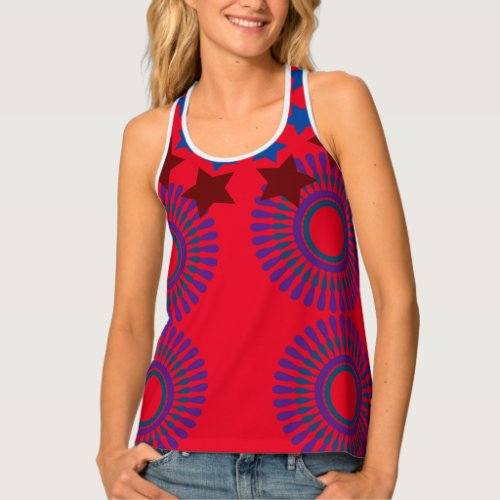HALLOWEEN SCARY RED HOT  STRECH EMBROIDERED  CHIC TANK TOP