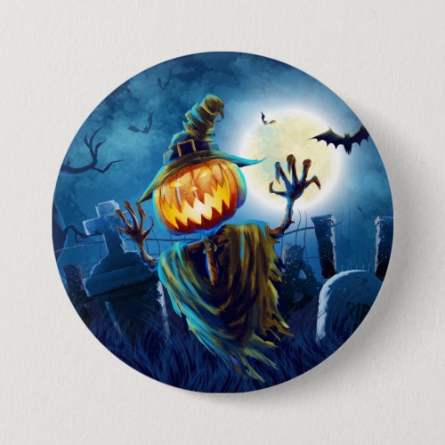 Halloween Scary Scene 5 Pumpkin All Options Button