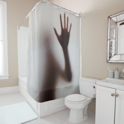 Halloween Scary Silhouette Hand Shower Curtain