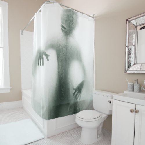 Halloween Scary Silhouette Monster Shower Curtain