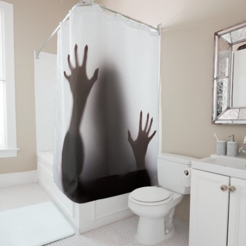 Halloween Scary Silhouette Woman Shower Curtain