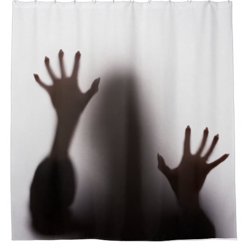 Halloween Scary Silhouette Woman Shower Curtain | Zazzle