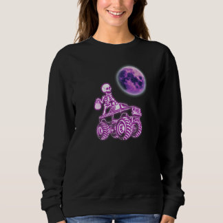 Halloween Scary Skeleton Ghost Riding Monster Truc Sweatshirt