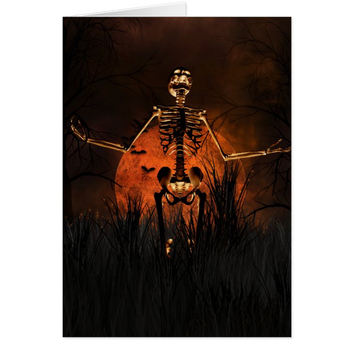 Halloween, Scary Skeleton Greeting Cards