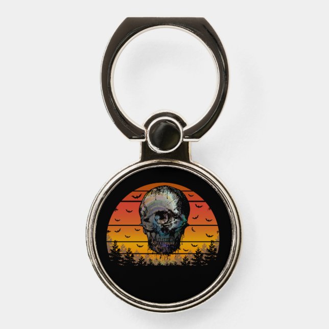 HALLOWEEN SCARY SKULL PHONE RING STAND (Front)