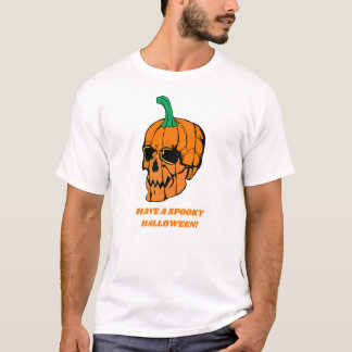 Halloween Scary Skull Pumpkin T-Shirt