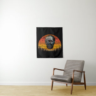 HALLOWEEN SCARY SKULL TAPESTRY