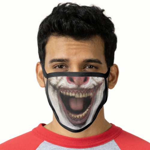 Halloween scary smiling clown face mask