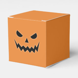 Halloween Scary Spooky Jack O Lantern Pumpkin Face Favor Boxes
