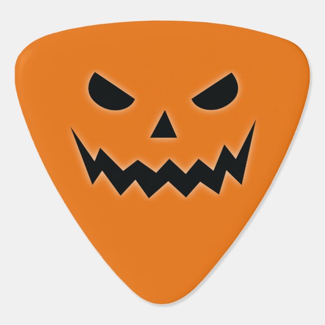 Halloween Scary Spooky Jack O Lantern Pumpkin Face Guitar Pick (Back)