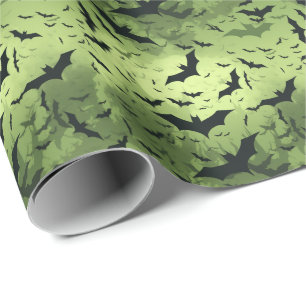 🦇 Halloween - scary 😱 toxsic green Wrapping Paper