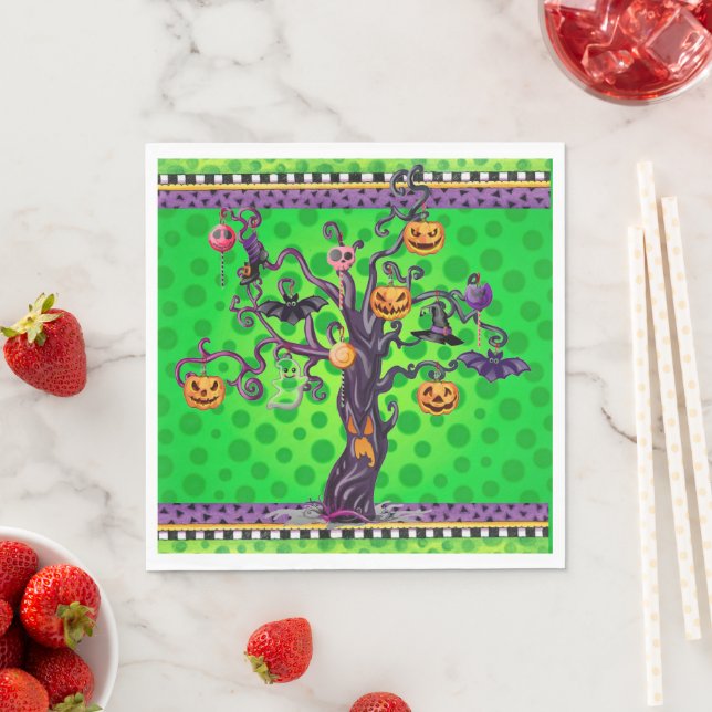 Halloween Scary Tree Napkins (Insitu)