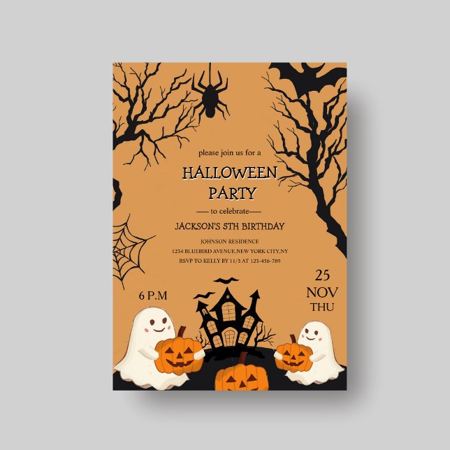 Halloween scary unique kid's birthday Invitation (Creator Uploaded)