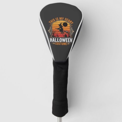 Halloween Scary Vintage Witch Costume Design Golf Head Cover