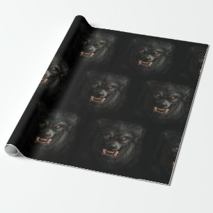 Halloween Scary Werewolf Wrapping Paper