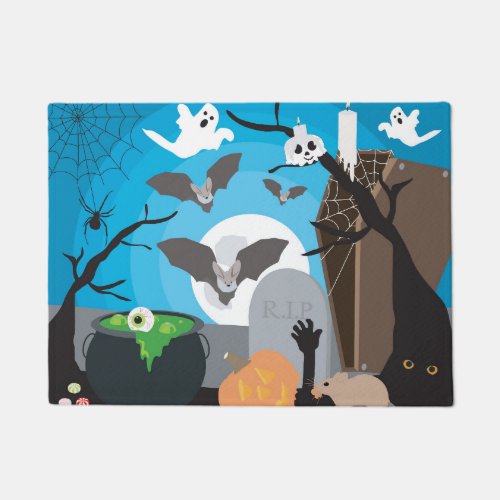 Halloween Scene Doormat