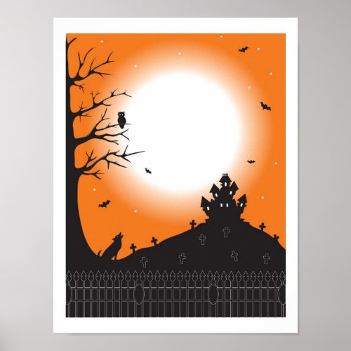 Halloween Scene Poster